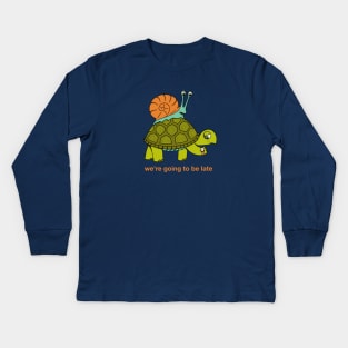 Tortoise and snail Kids Long Sleeve T-Shirt